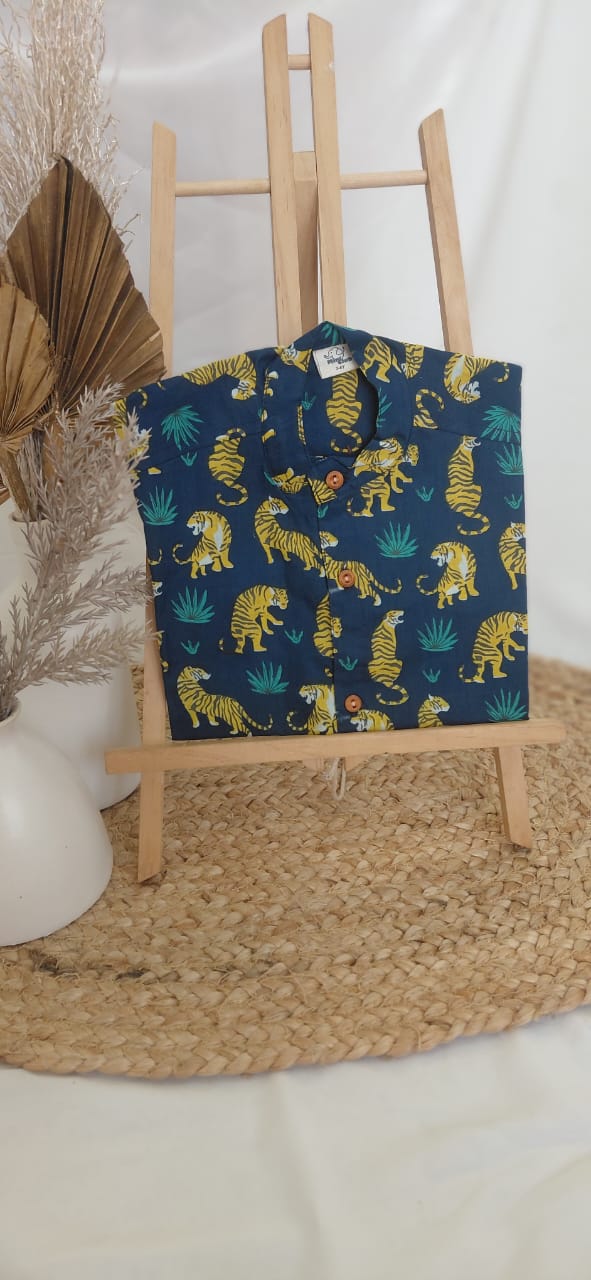 Blue Leopard Shirt