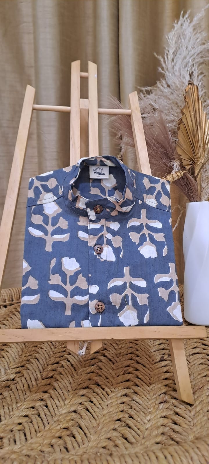 Grey and brown shirt