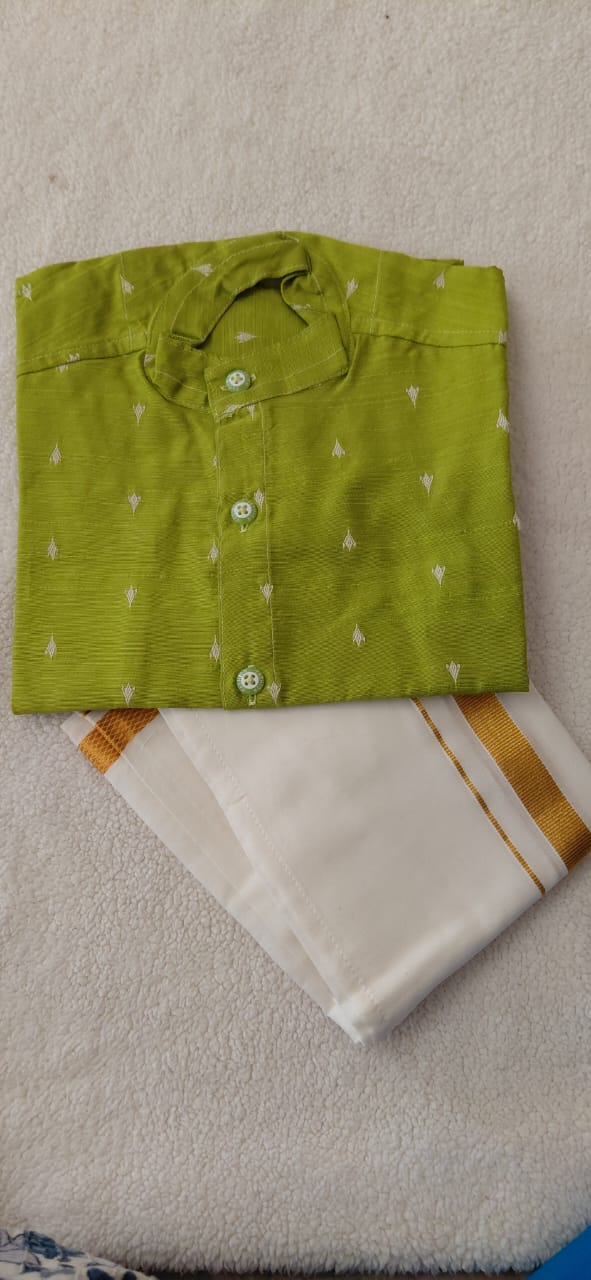 Neon Green Silk Shirt