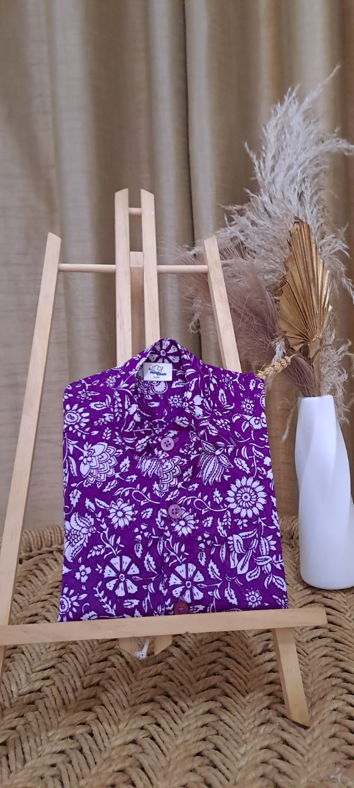 Purple Kalamkari Shirt